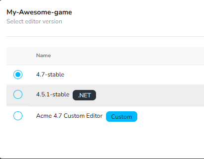 Manage Godot Versions